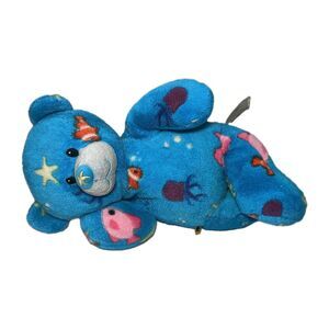 Build A Bear BAB 2012 Under The Sea Blue Bear 18" Plush Star On Nose Clown Fish